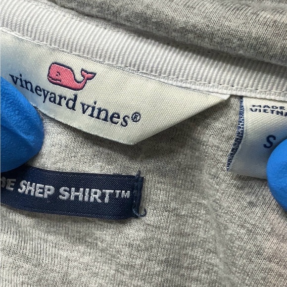 Vineyard Vines Heather Gray Quarter-Zip Sweater - Picture 5 of 6